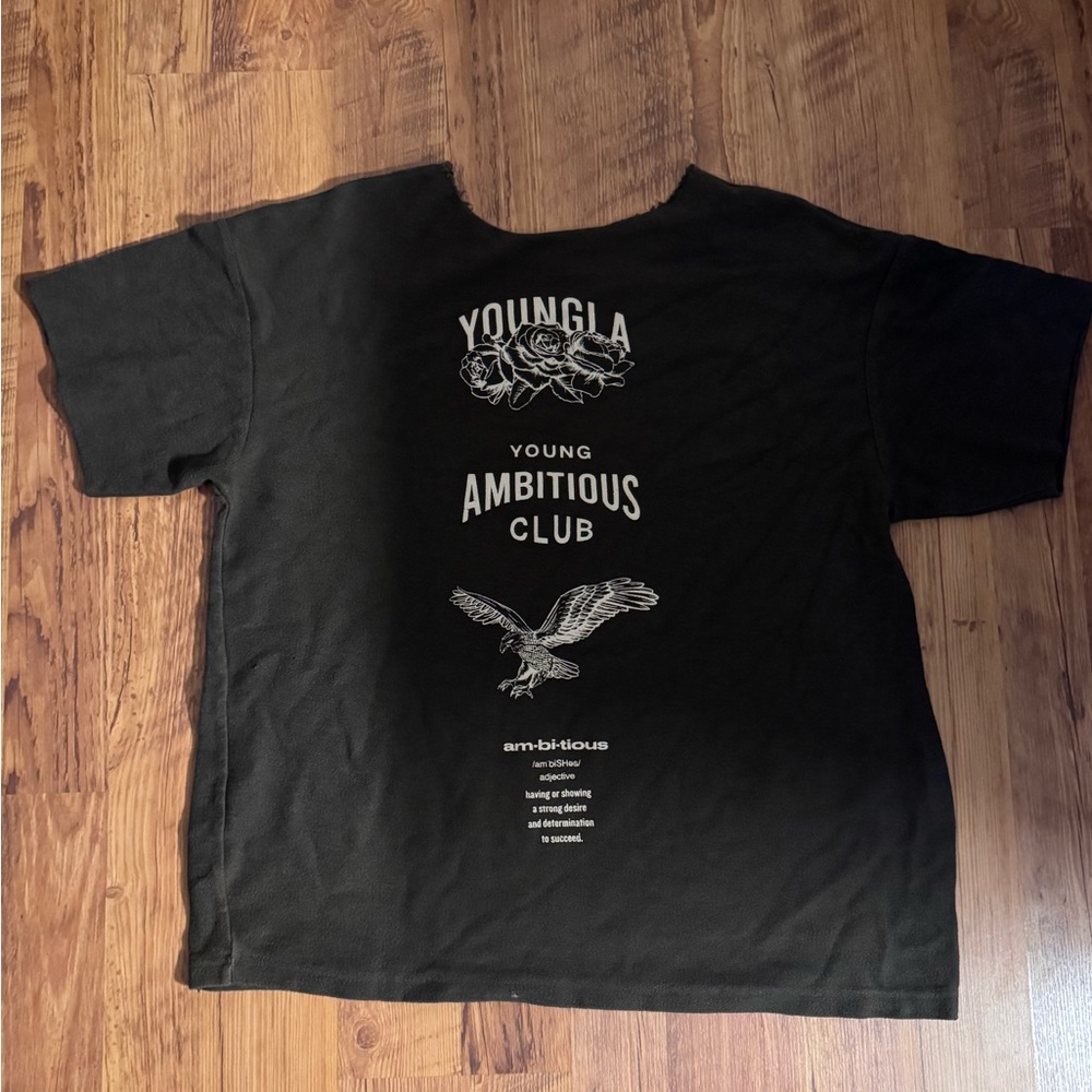 YoungLA Ambitious Club Kids T-Shirt - Black PUMP COVER